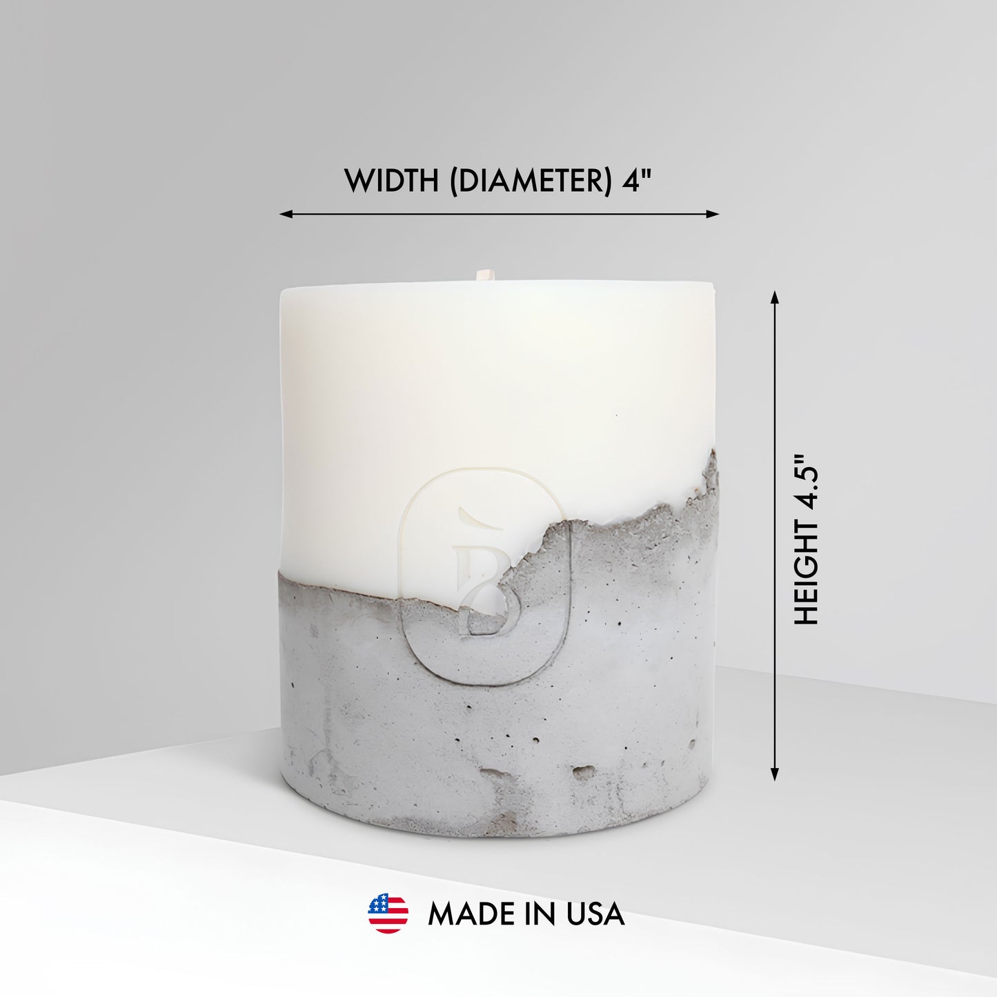 Vela de soja perfumada premium con base de hormigón, ideal para decorar la habitación y como regalo relajante.