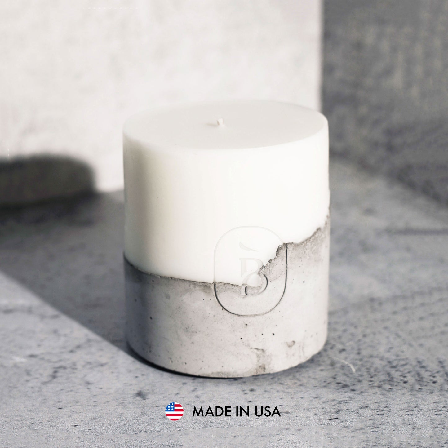 Vela de soja perfumada premium con base de hormigón, ideal para decorar la habitación y como regalo relajante.